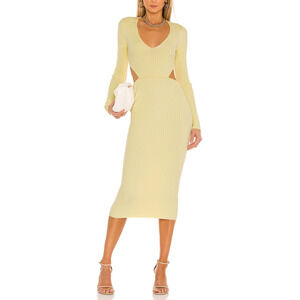 Camila Coelho 'Rosabella' Yellow Nylon Midi Dress Size XXS